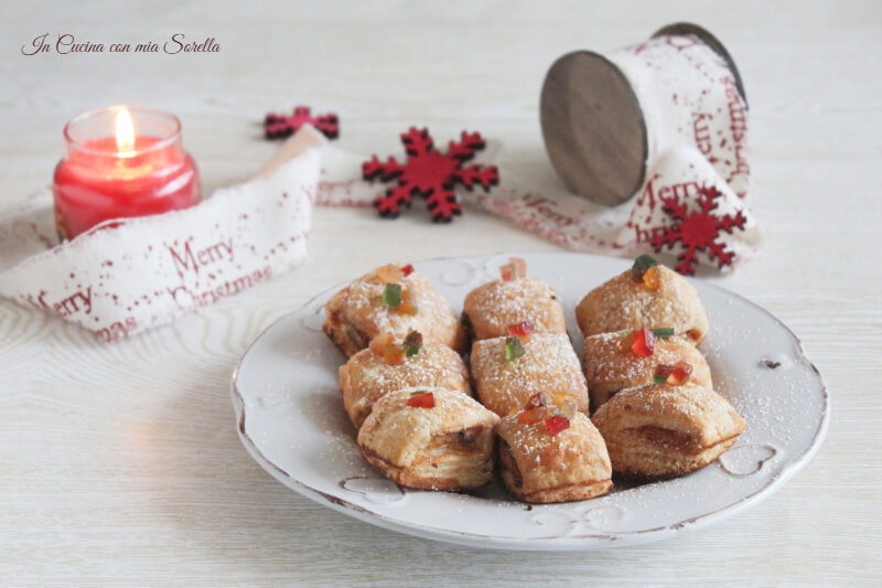 Sfogliette alla ricotta e canditi – biscotti di natale