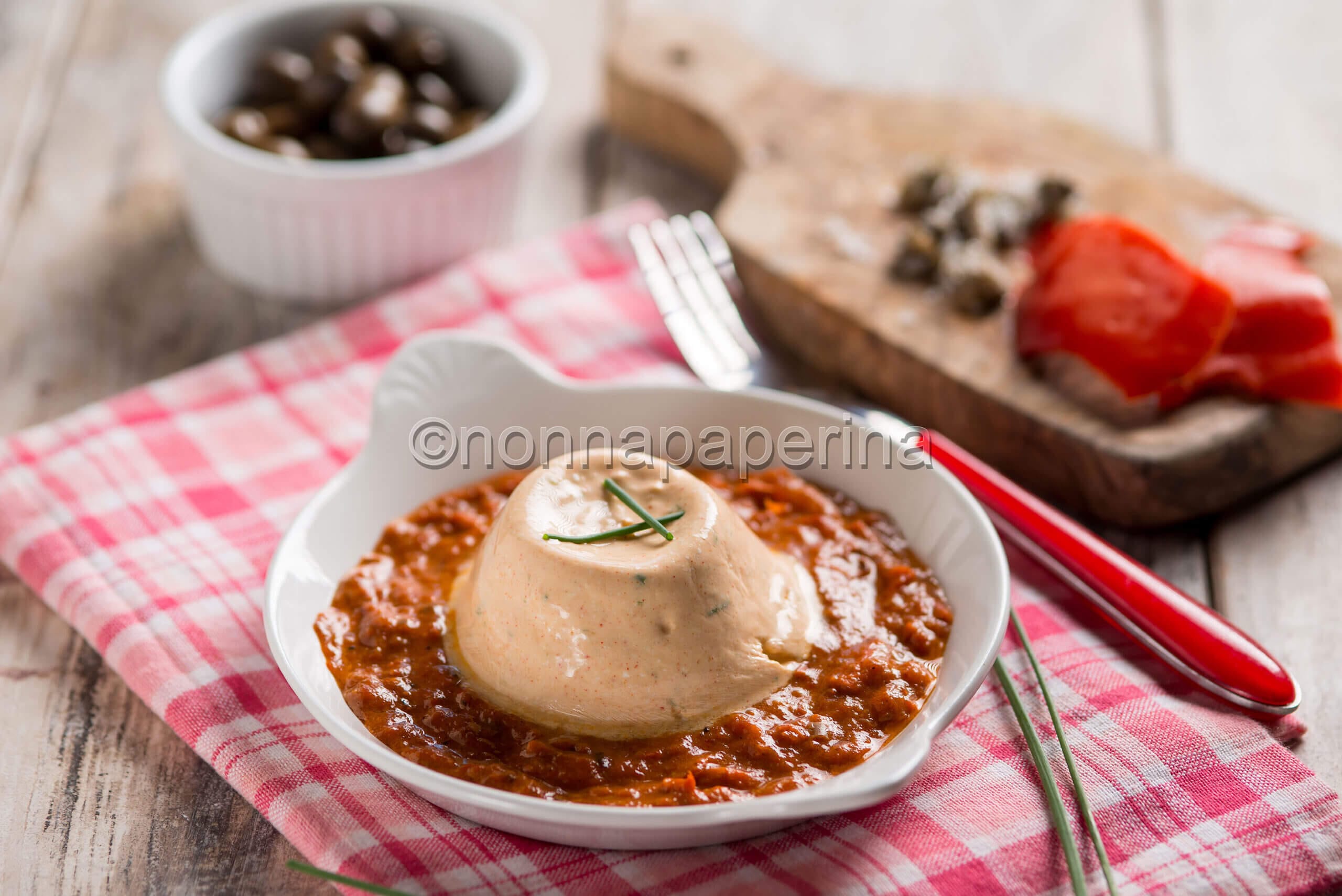 Sformatini di fiocchi di latte, un antipasto raffinato