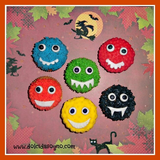 Simpatici mostri-cupcake per halloween!