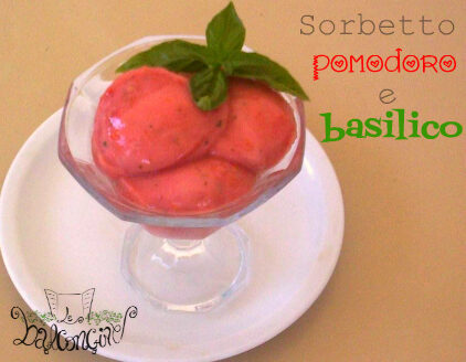 Sorbetto al pomodoro e basilico