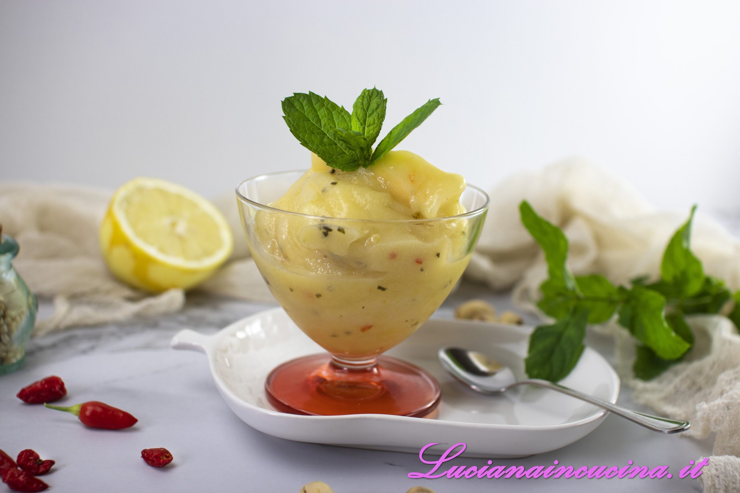 Sorbetto alle pesche
