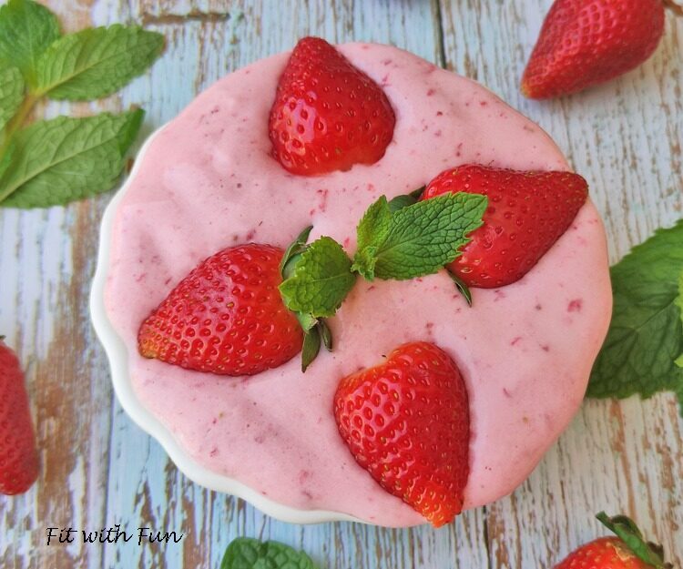 Sorbetto mousse di albumi alla fragola