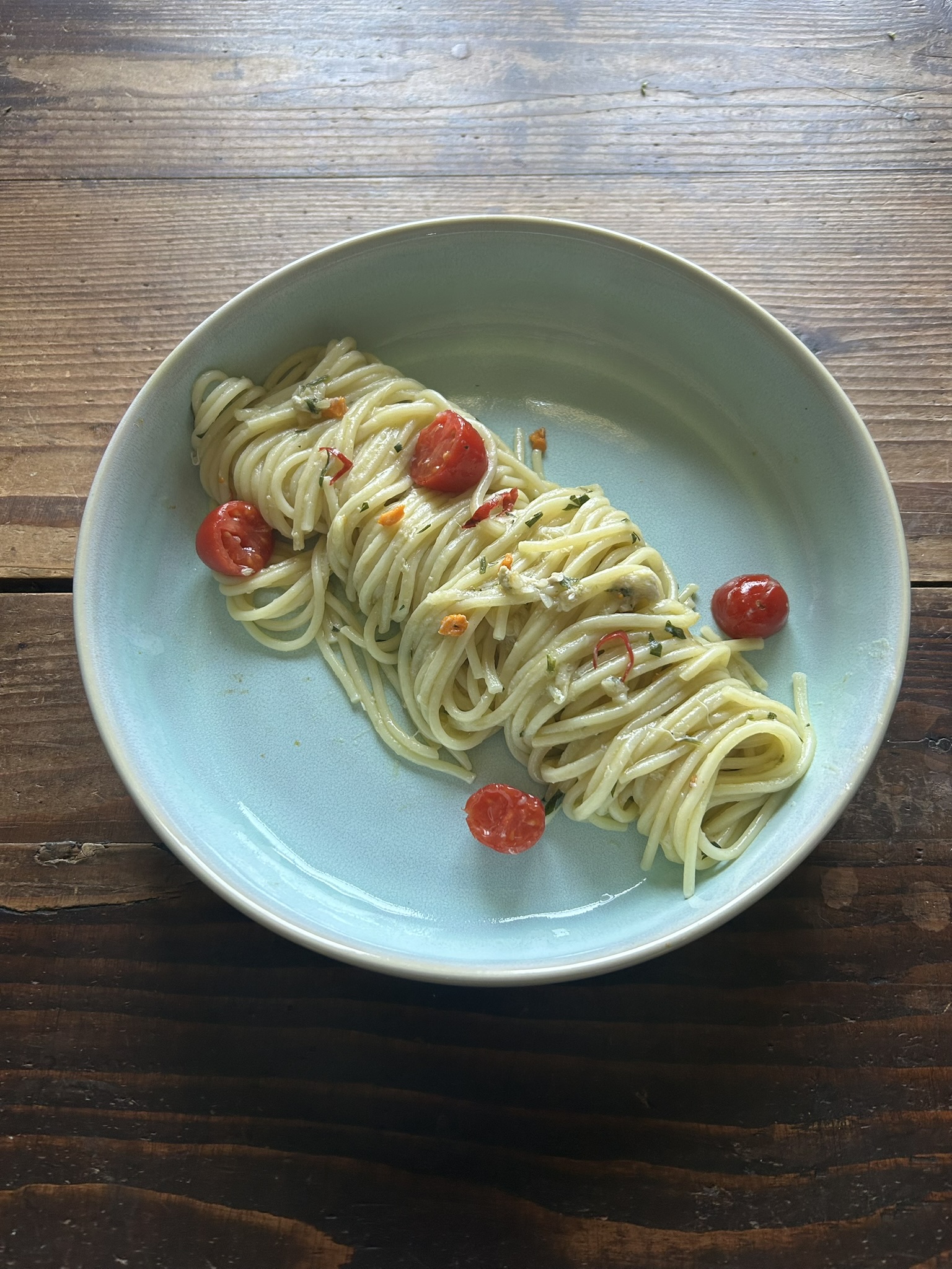 Spaghetti al granchio blu