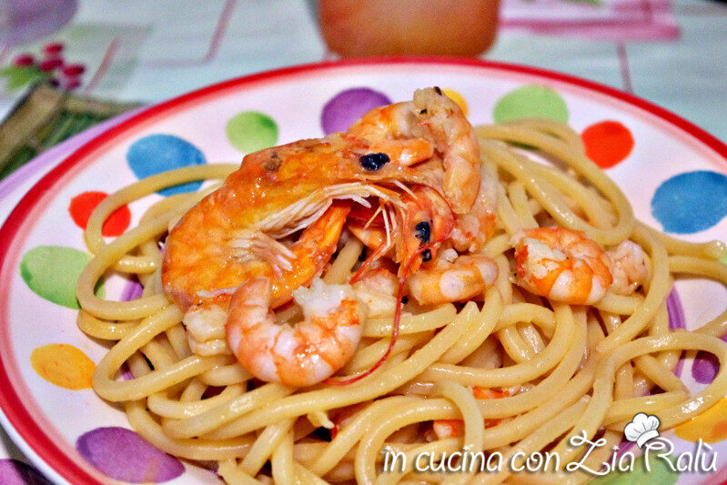Spaghetti alla chitarra e mazzancolle