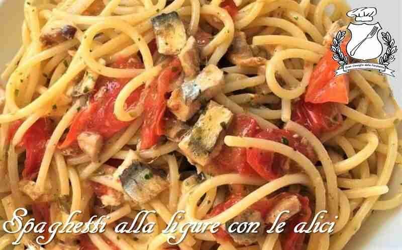 Spaghetti alla ligure con le alici