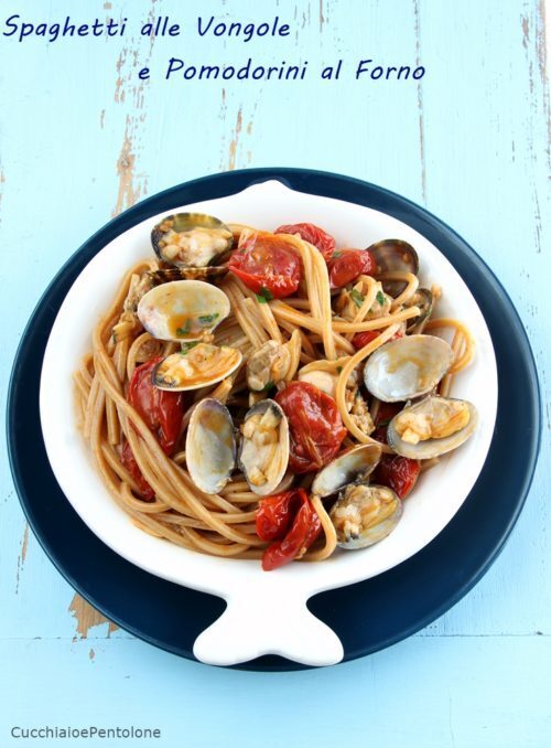 Spaghetti alle vongole e pomodorini al forno per mtc n.67