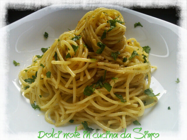 Spaghetti con bottarga di tonno