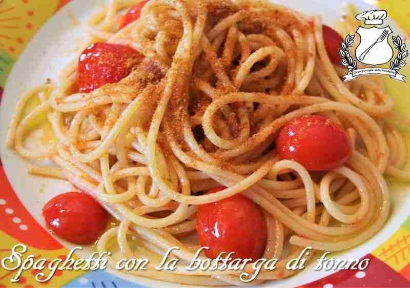 Spaghetti con la bottarga di tonno