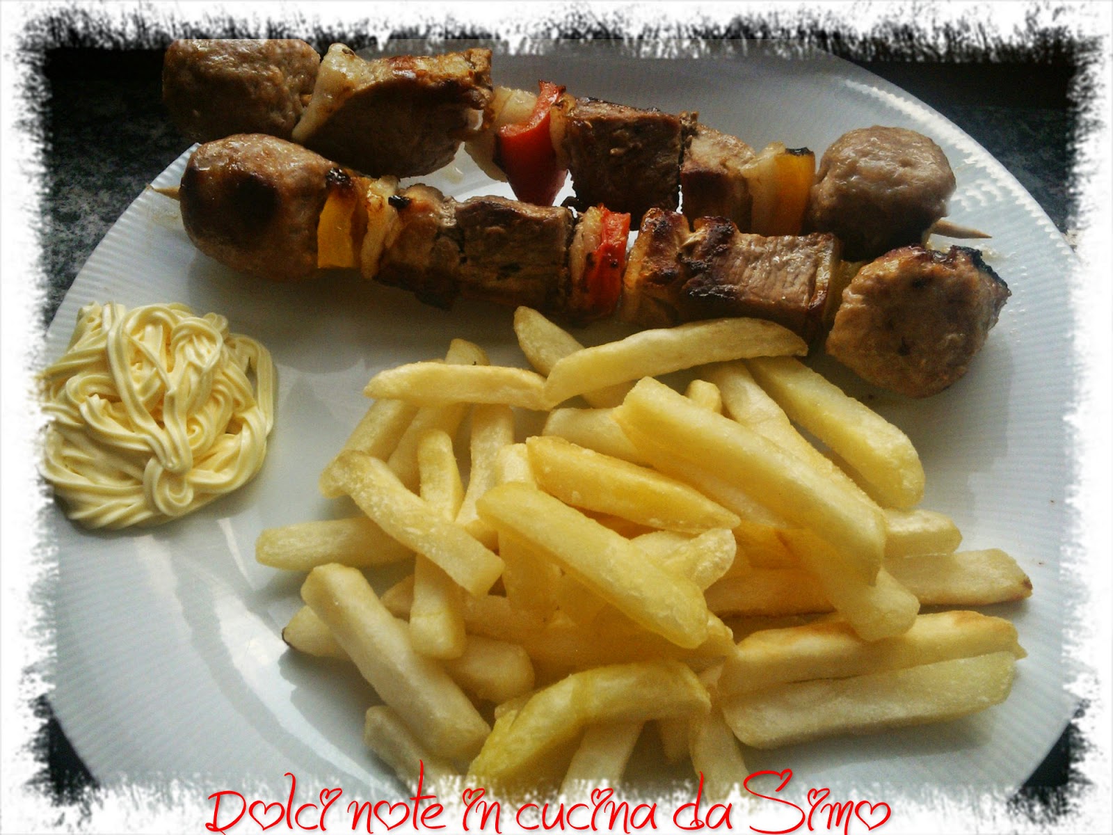 Spiedini e patatine