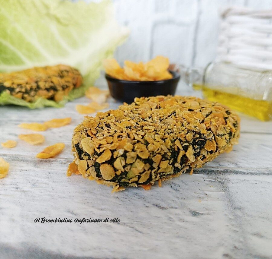 Spinacine di tofu ai cornflakes
