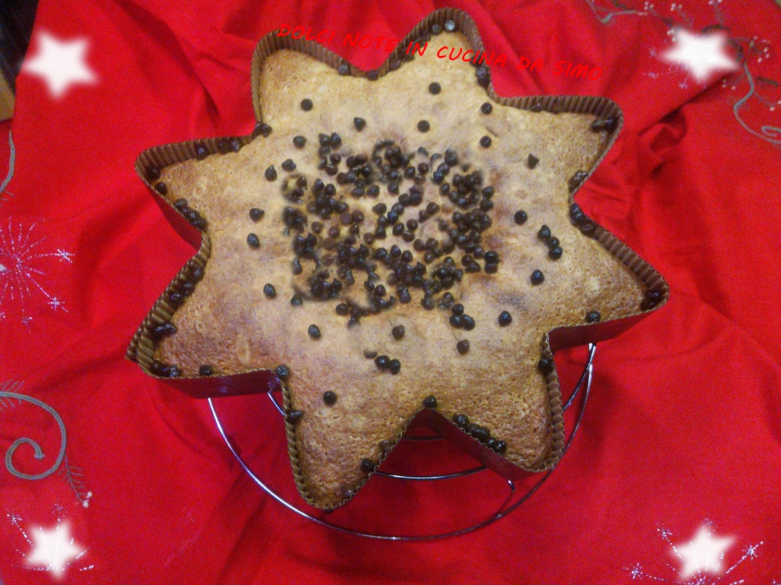 Stella alla panna e gocce di cioccolato