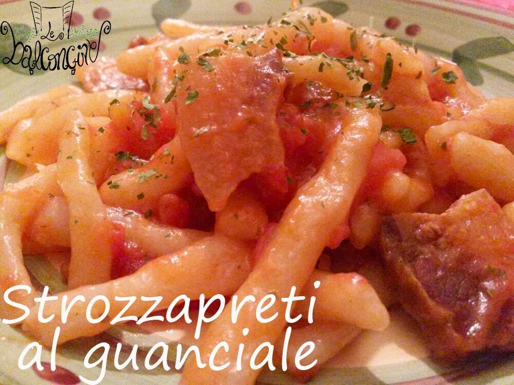 Strozzapreti al guanciale