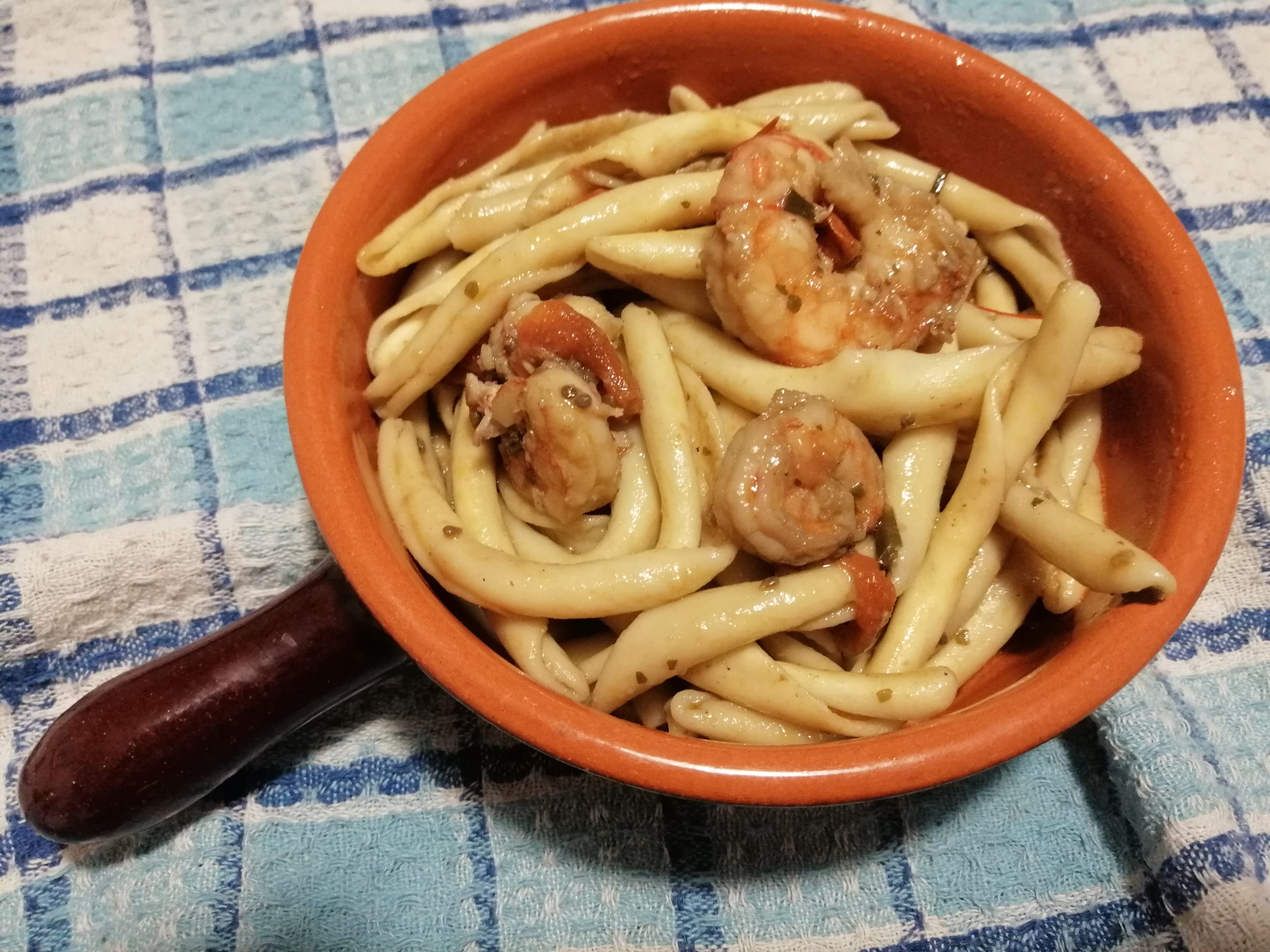 Strozzapreti con mazzancolle