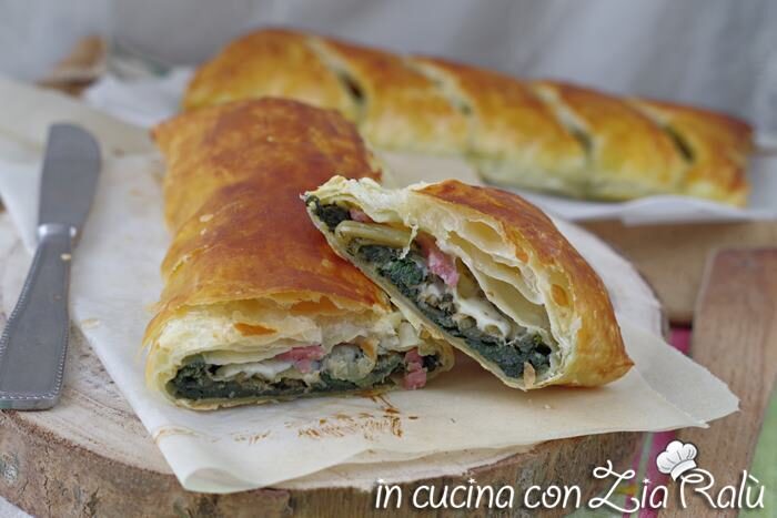 Strudel di cicoria salato