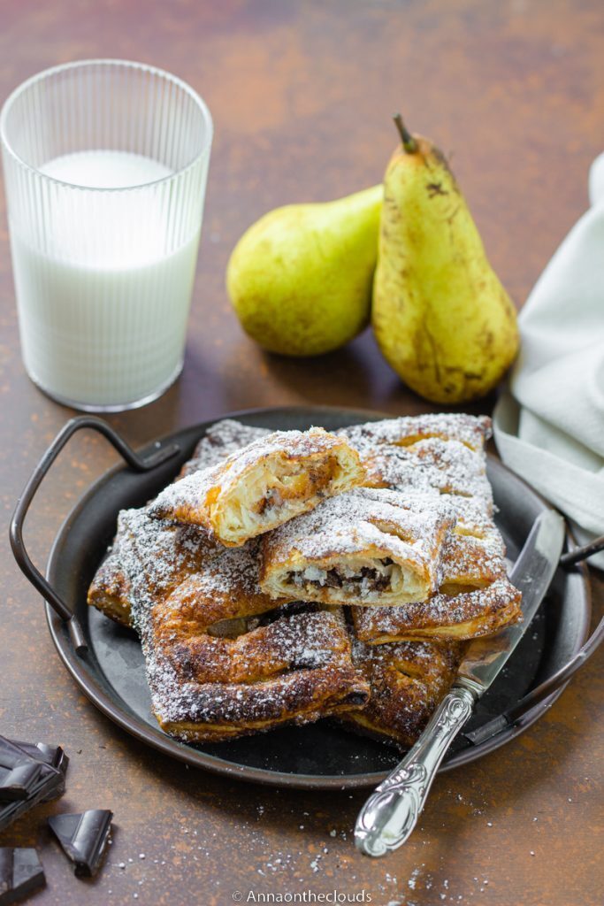 Strudel di pere e cioccolato (mini strudel)