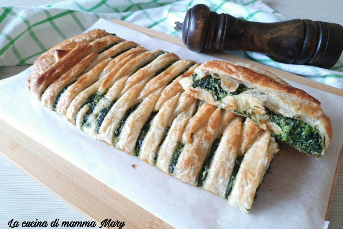 Strudel salato con ricotta e spinaci