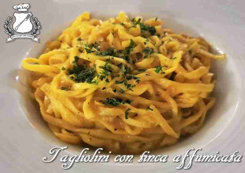 Tagliolini con la tinca affumicata