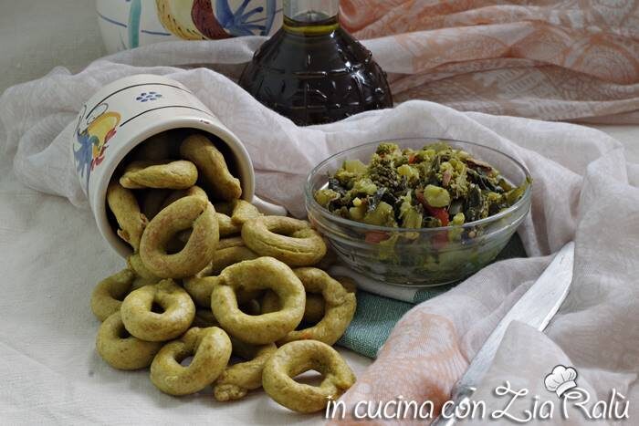 Taralli alle cime di rapa stufate