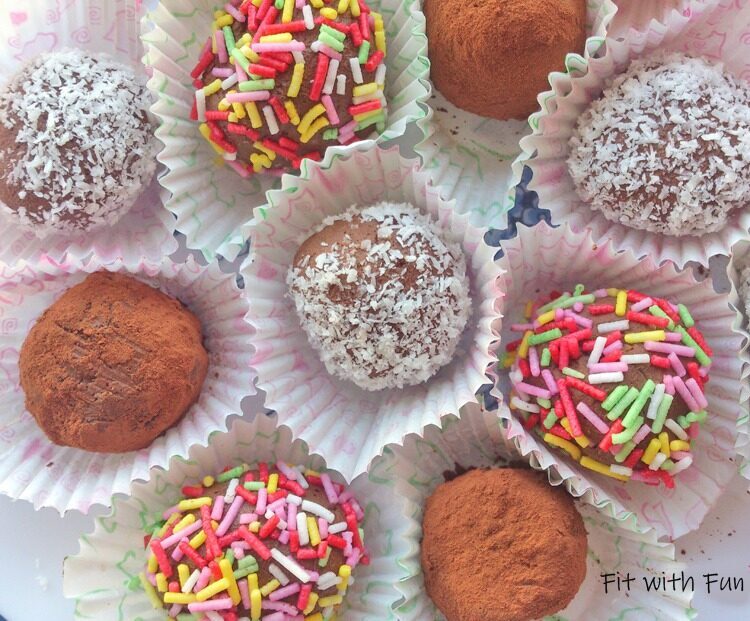 Tartufini light cocco e cioccolato