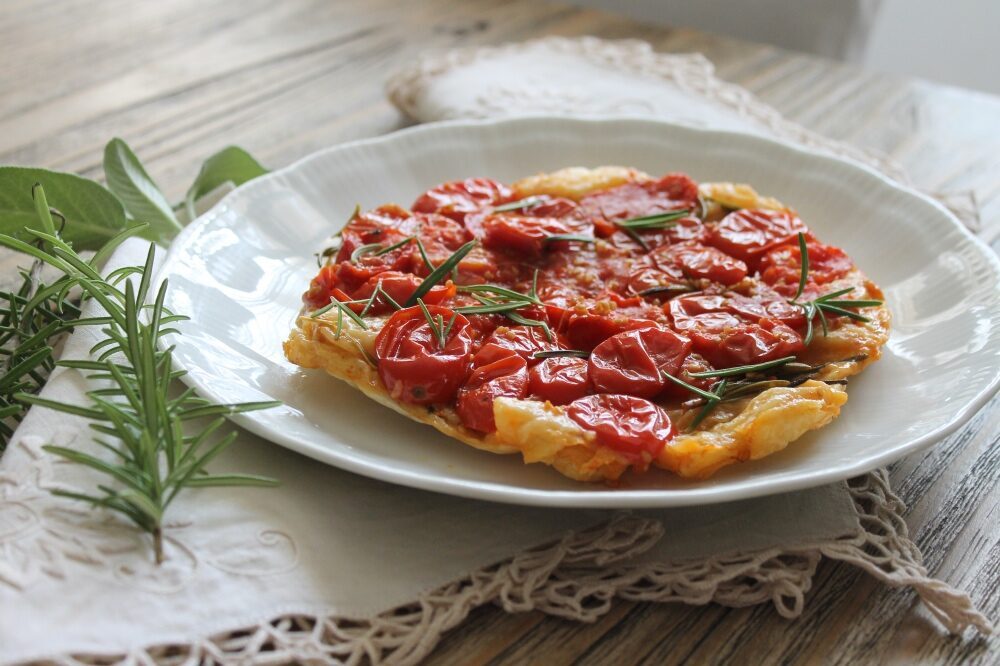 Tatin di pomodorini al rosmarino e senape