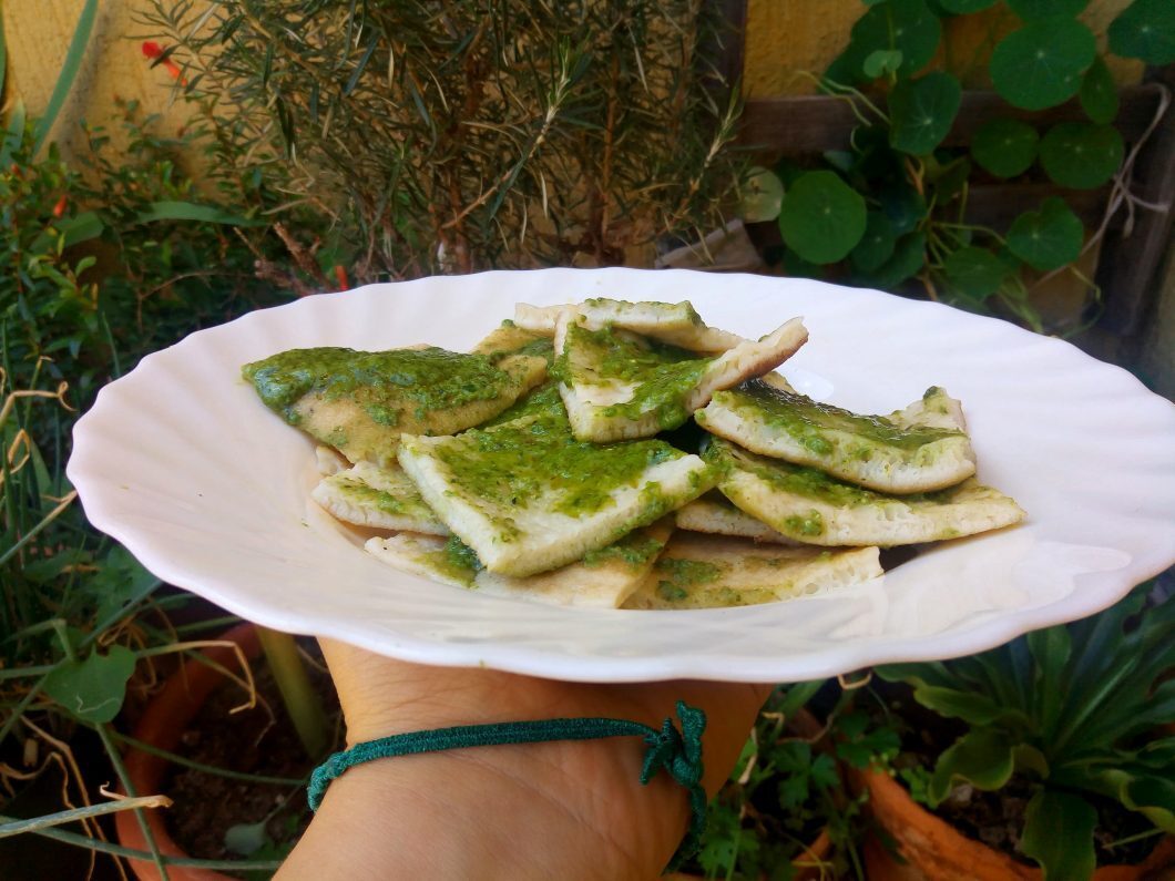 Testaroli al pesto