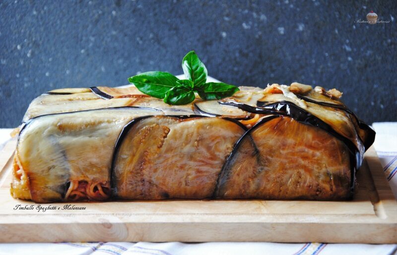 Timballo spaghetti e melanzane
