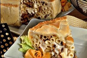 Timballo vegetariano di maccheroni alla ferrarese
