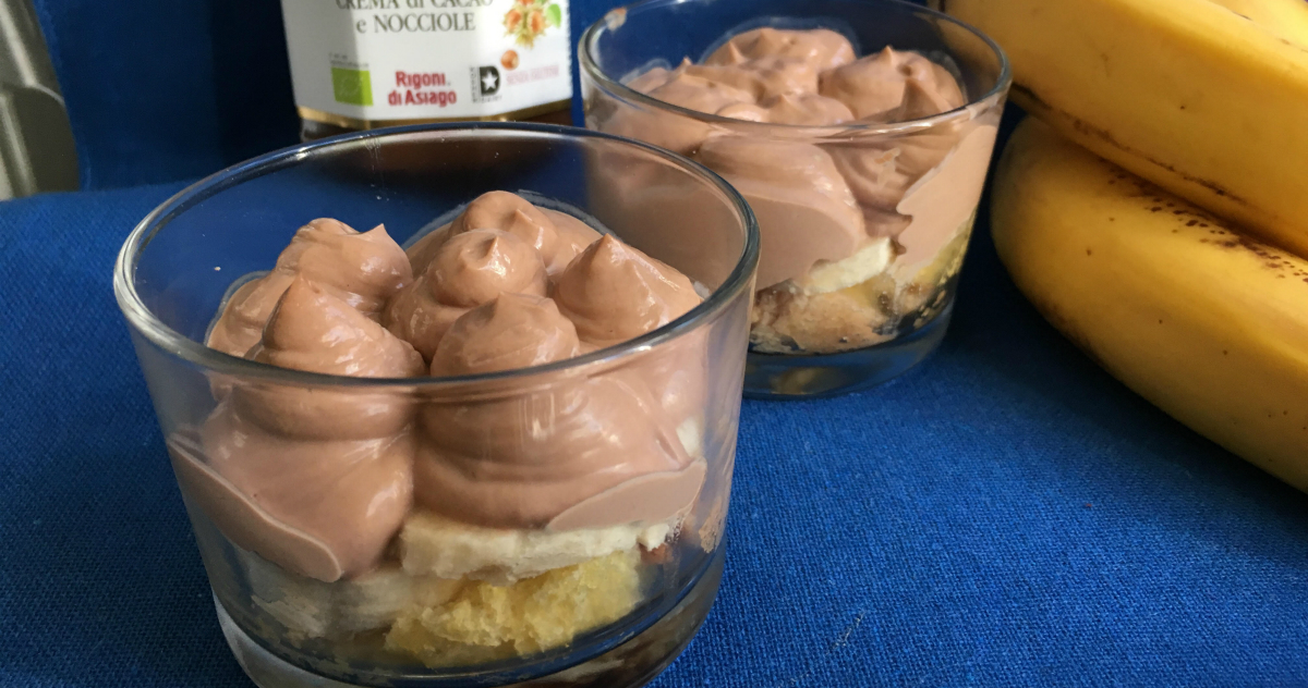 Tiramisù alla crema di nocciole senza mascarpone