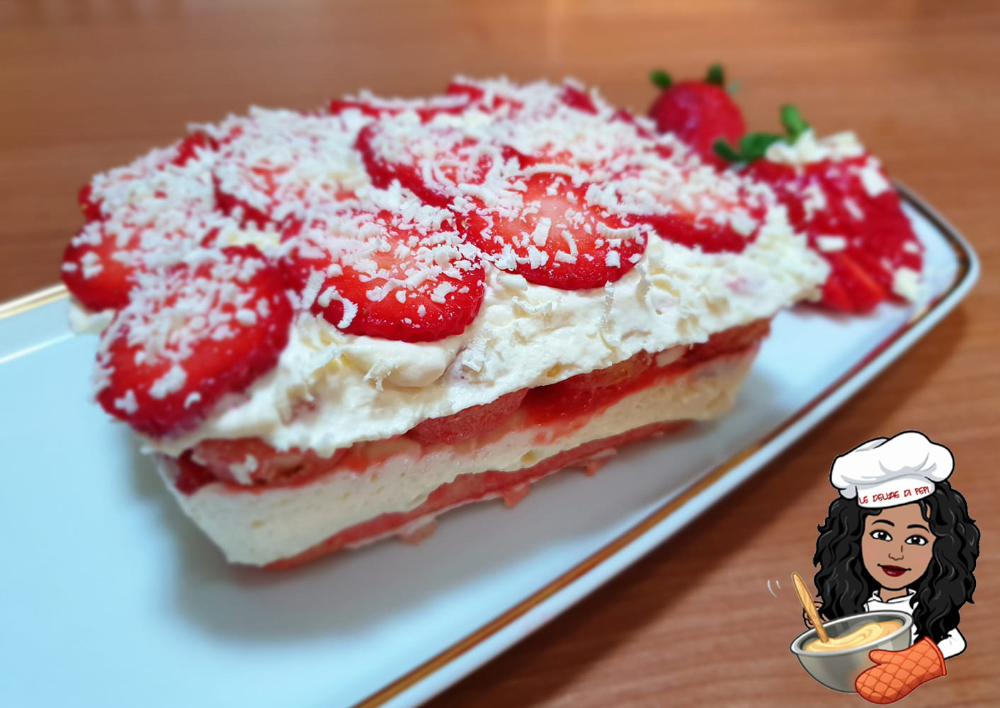 Tiramisù alle fragole e cioccolato bianco