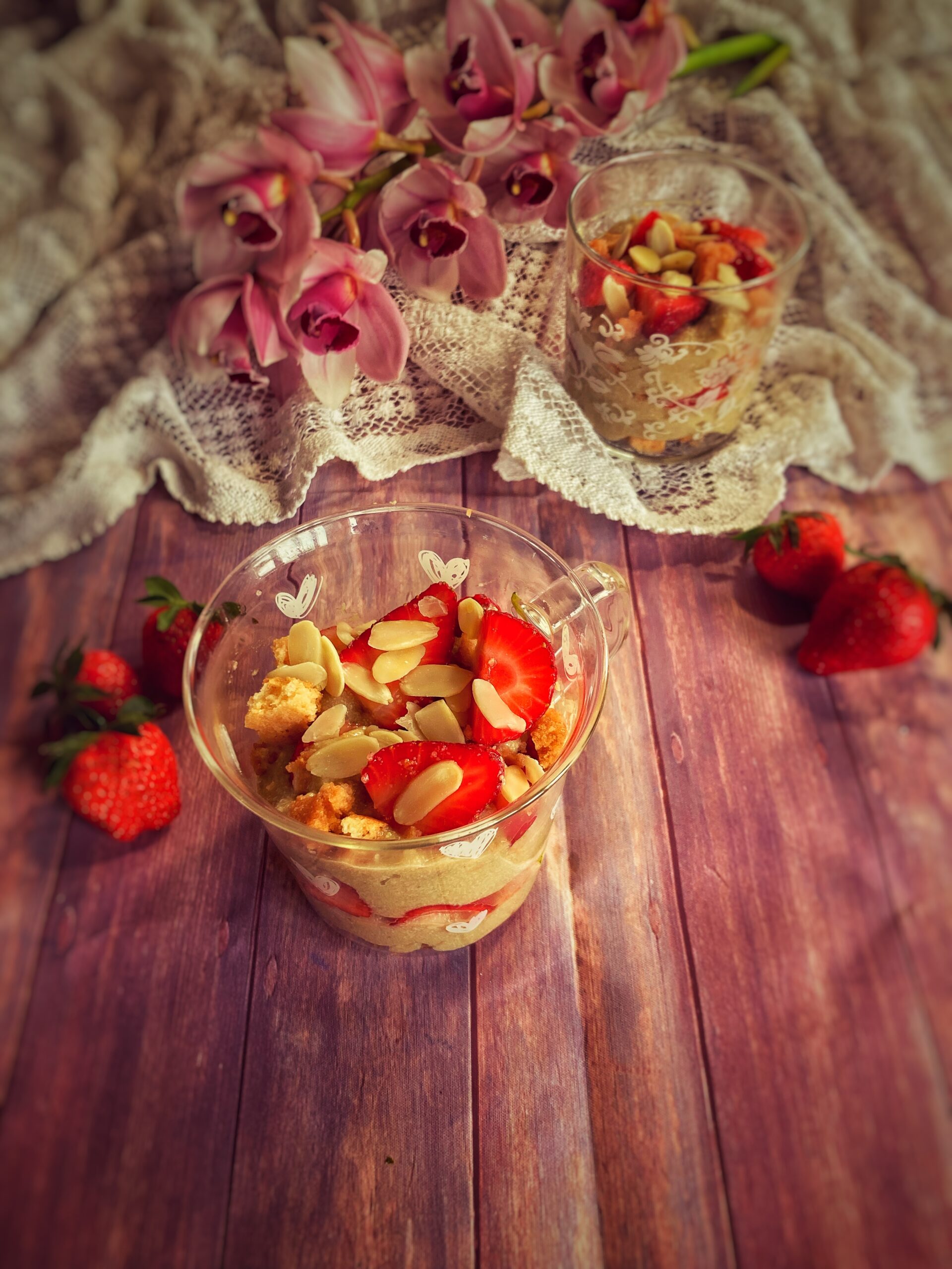 Tiramisù di tofu alle fragole