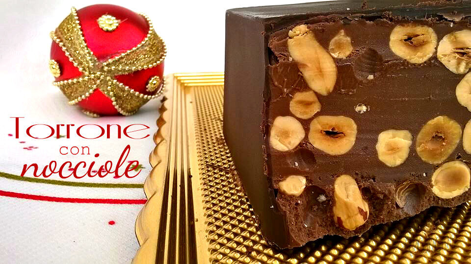 Torrone al cioccolato e nocciole aromatizzato al rhum