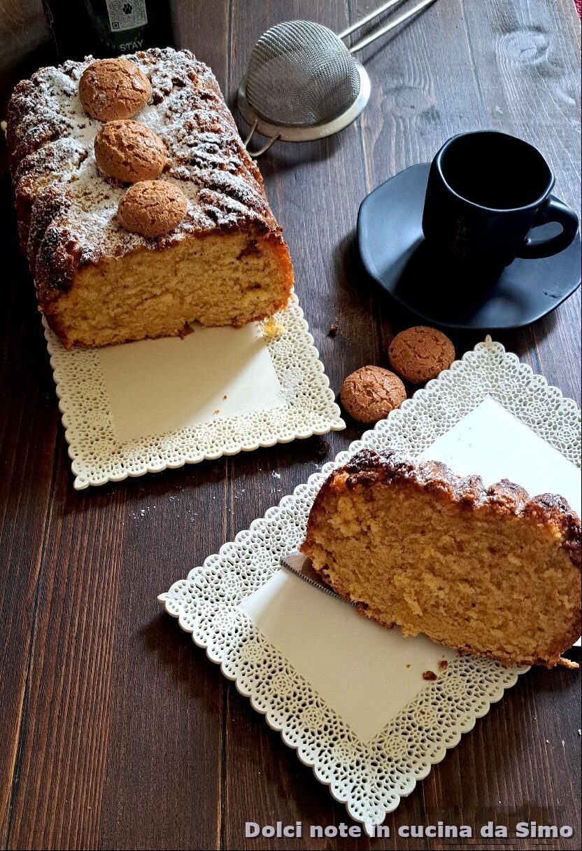 Torta agli amaretti con cioccolato bianco