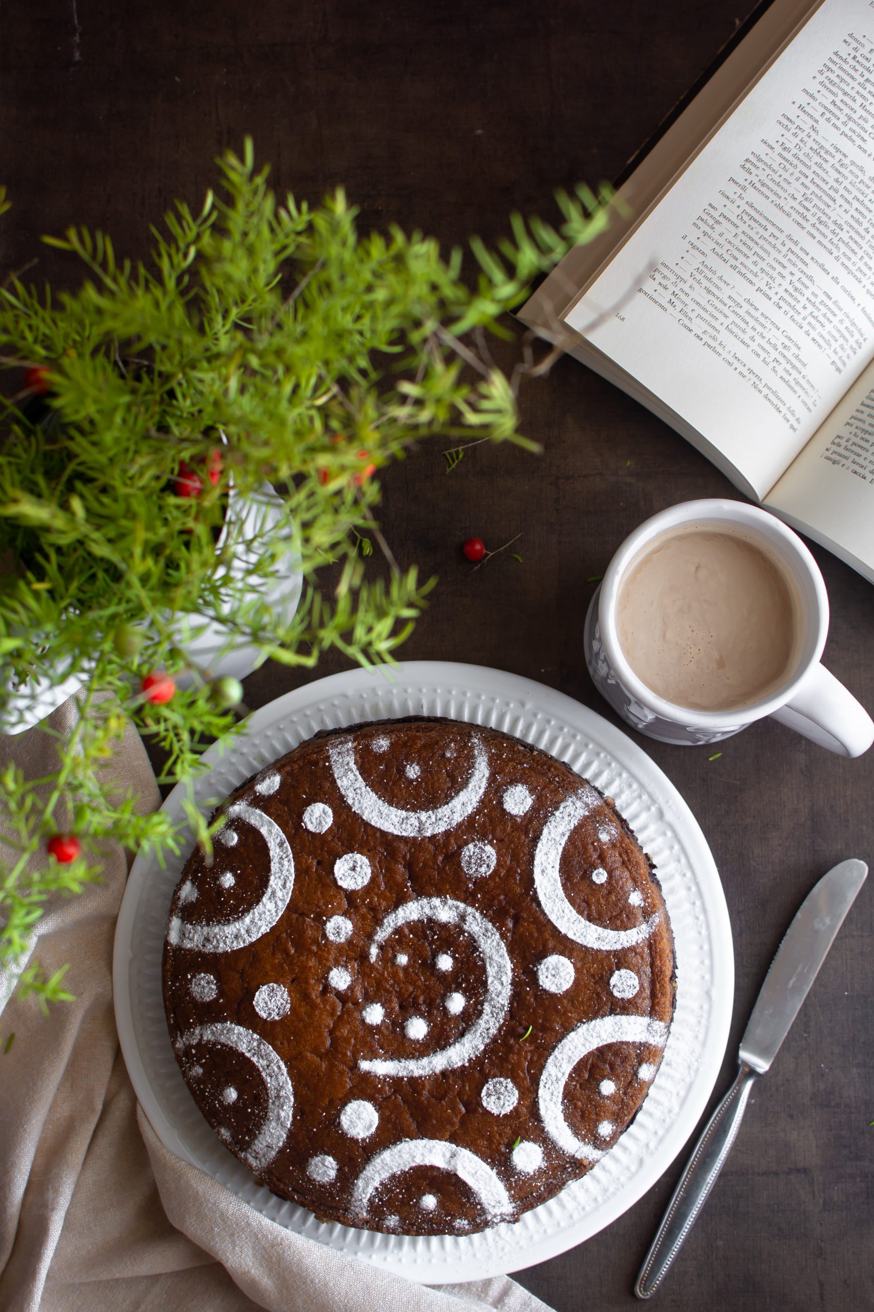 Torta al caffelatte senza uova e burro