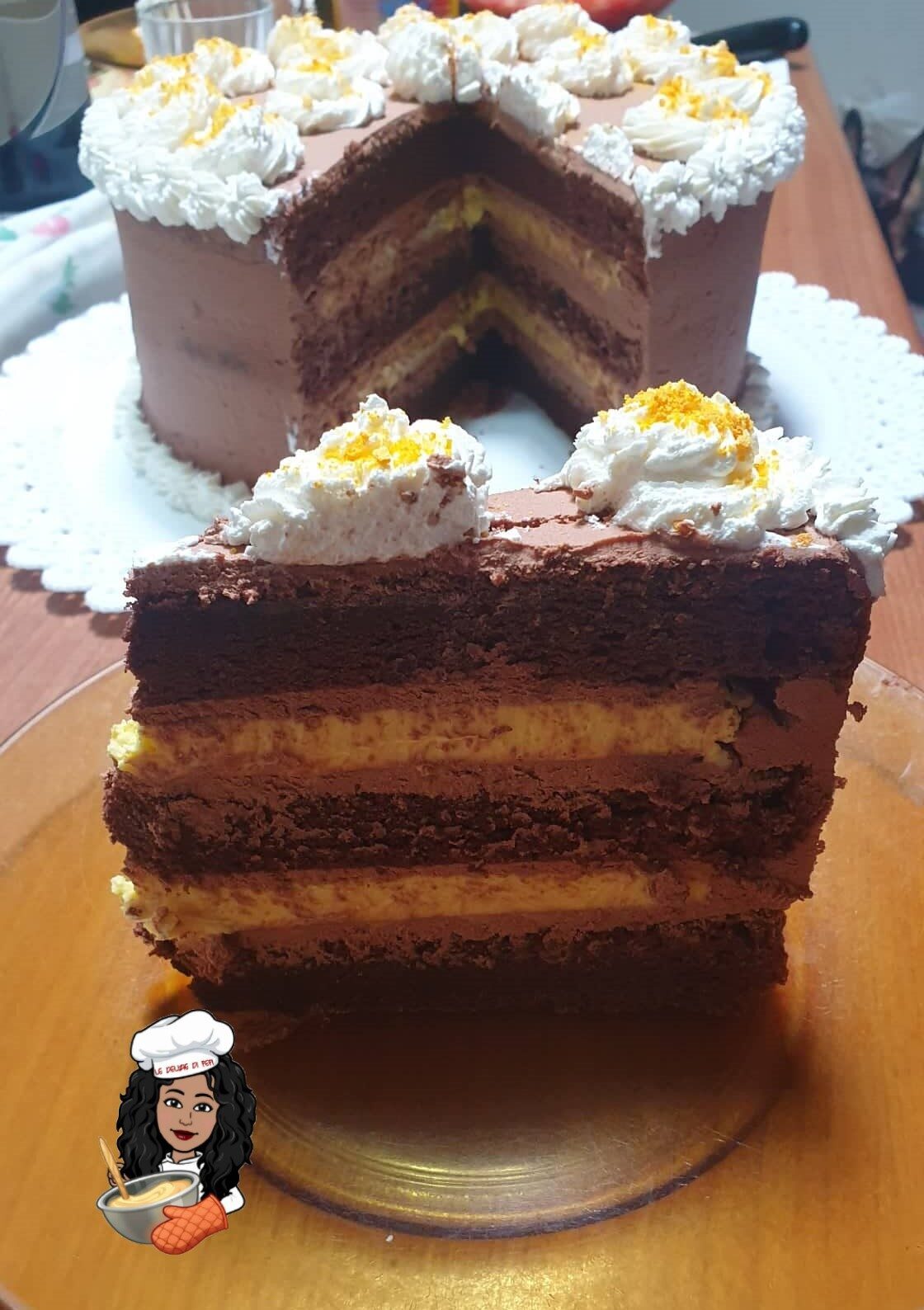 Torta al cioccolato con inserto all’arancia