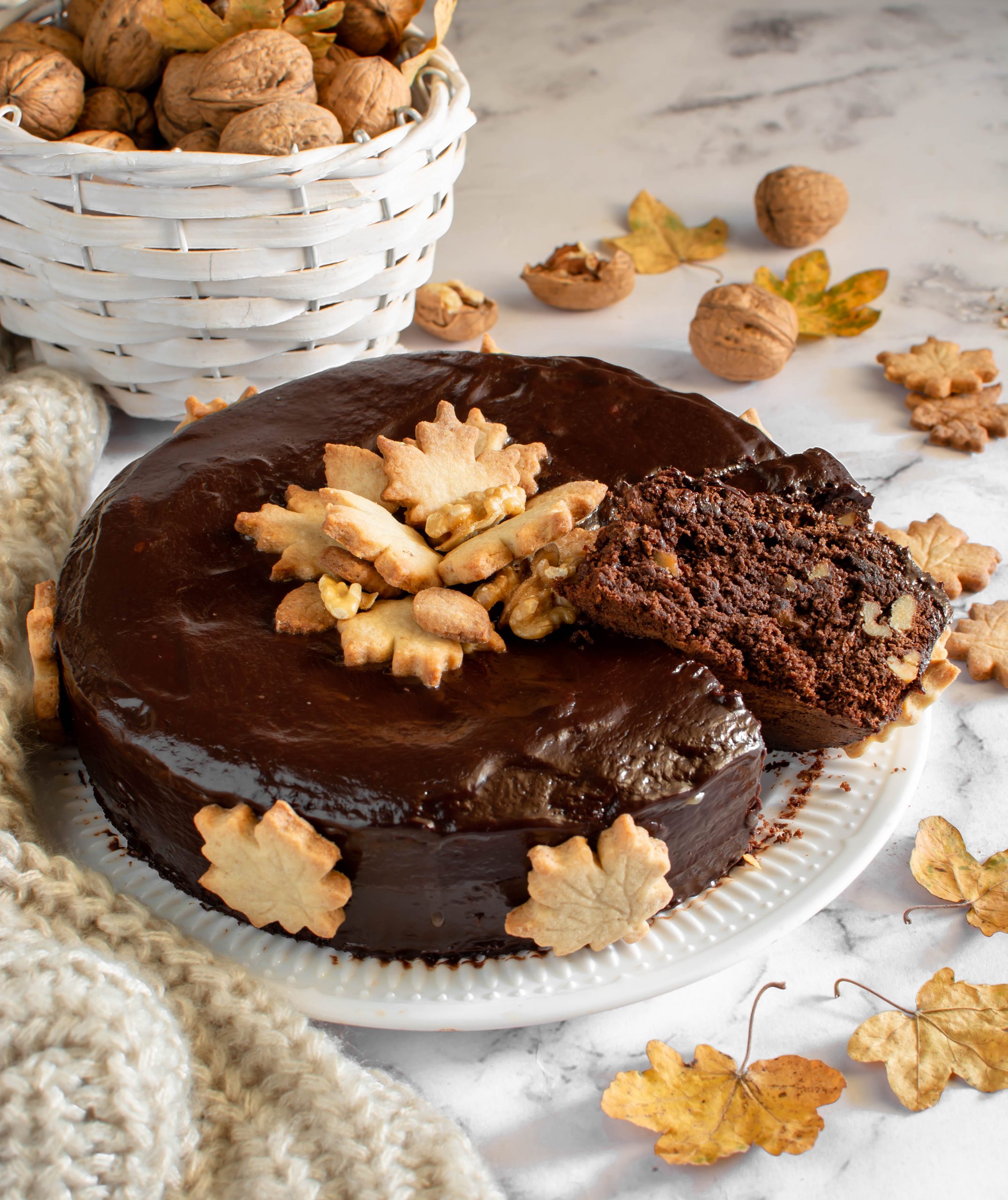 Torta al cioccolato e noci