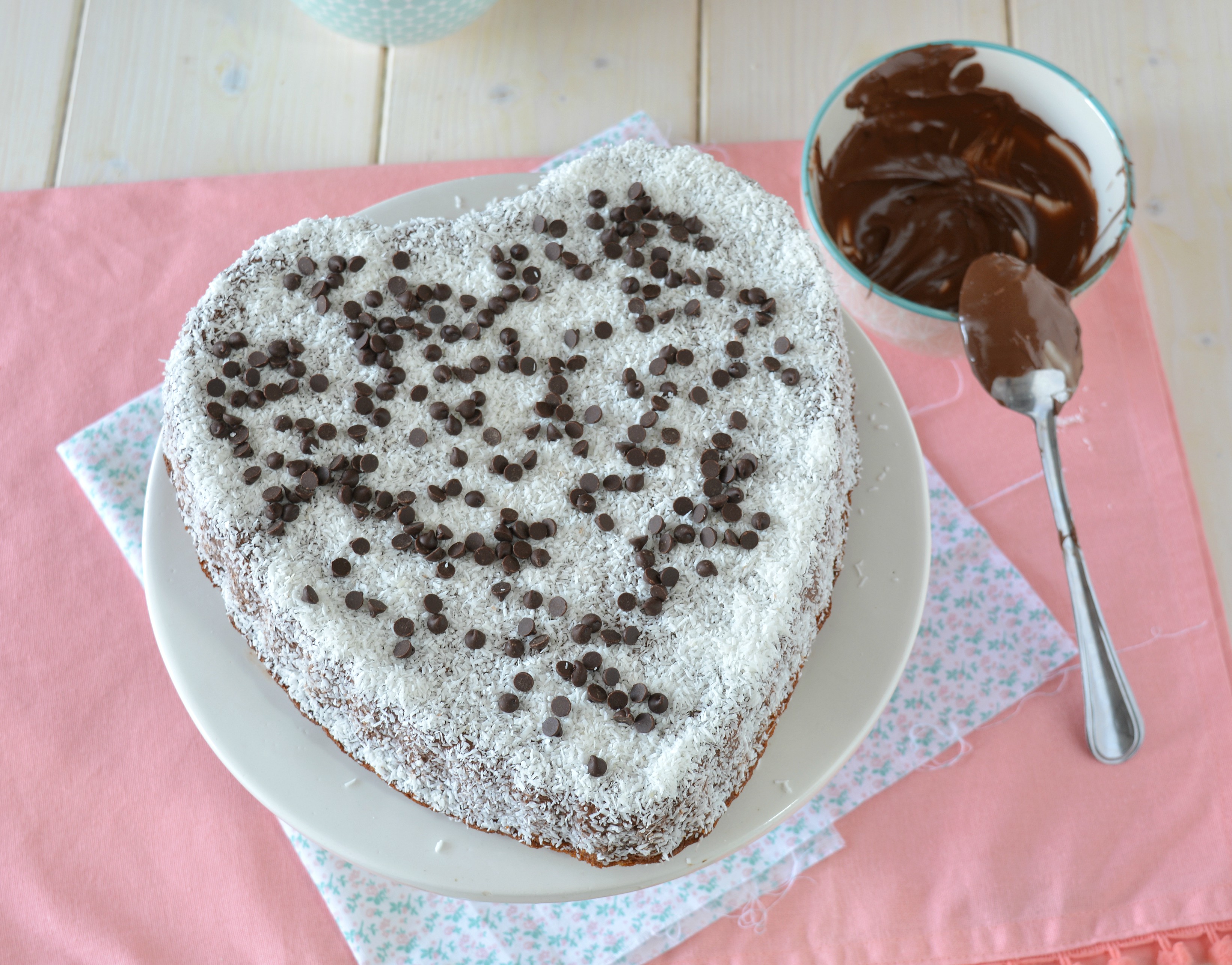 Torta al cocco e cioccolato