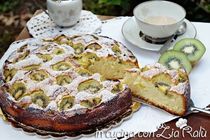 Torta albumi olio e kiwi – senza burro