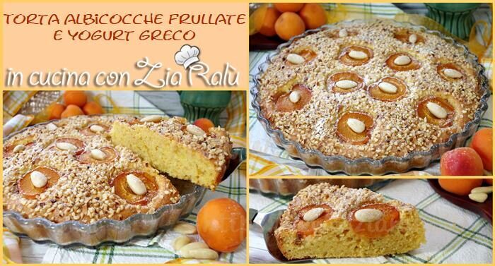 Torta alle albicocche frullate e yogurt greco