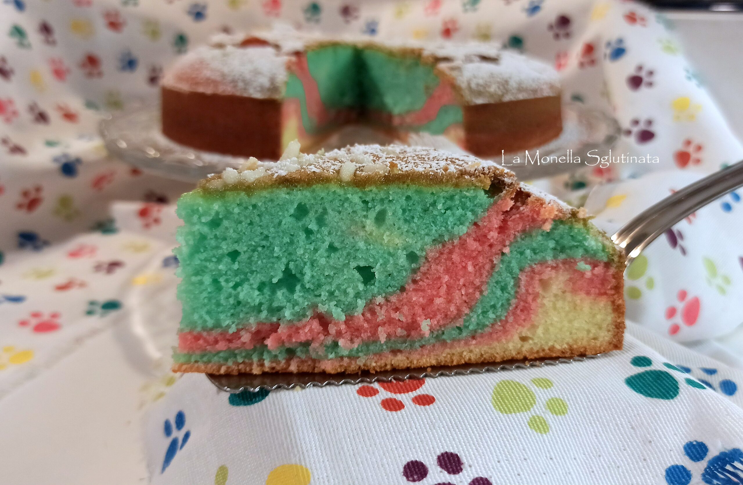 Torta arlecchino allo yogurt senza glutine