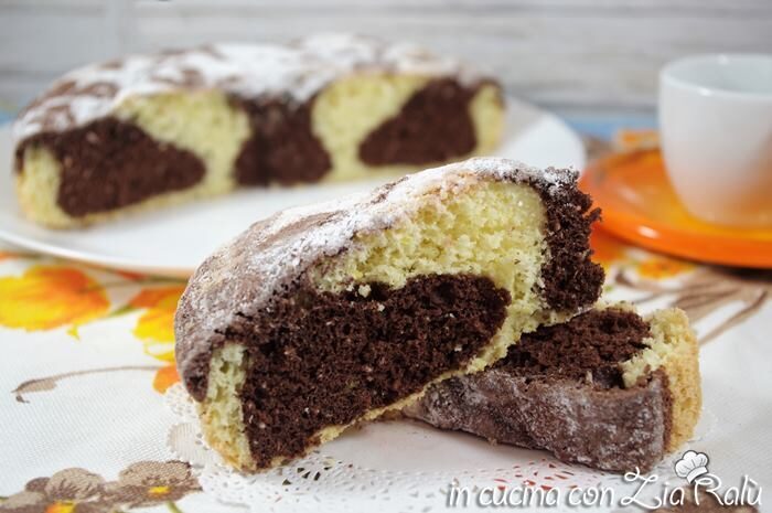 Torta bicolore cocco e cacao
