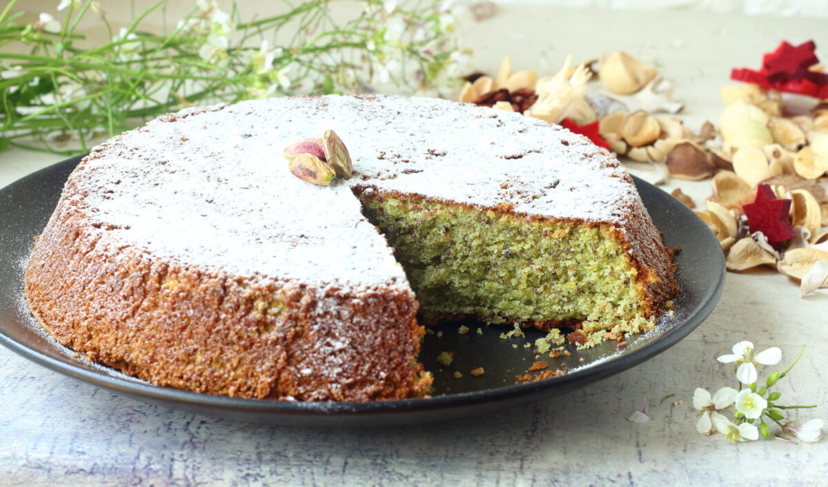 Torta caprese ai pistacchi
