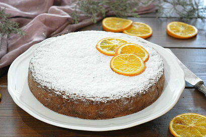 Torta caprese all’arancia