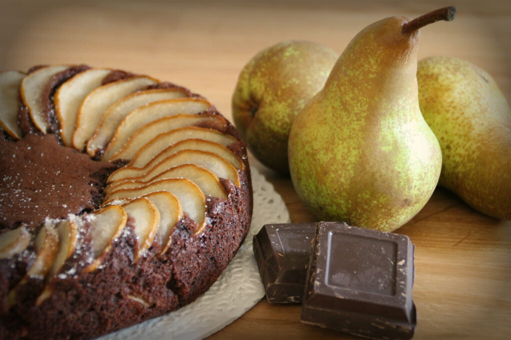 Torta cioccolato e pere