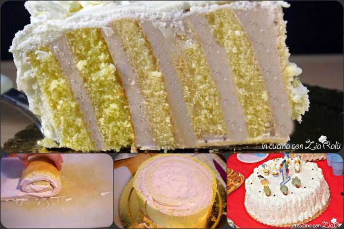 Torta compleanno a spirale