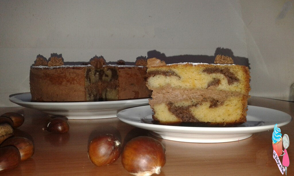Torta con crema di castagne