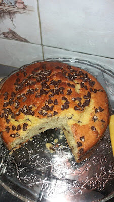 Torta con ricotta e gocce di cioccolato