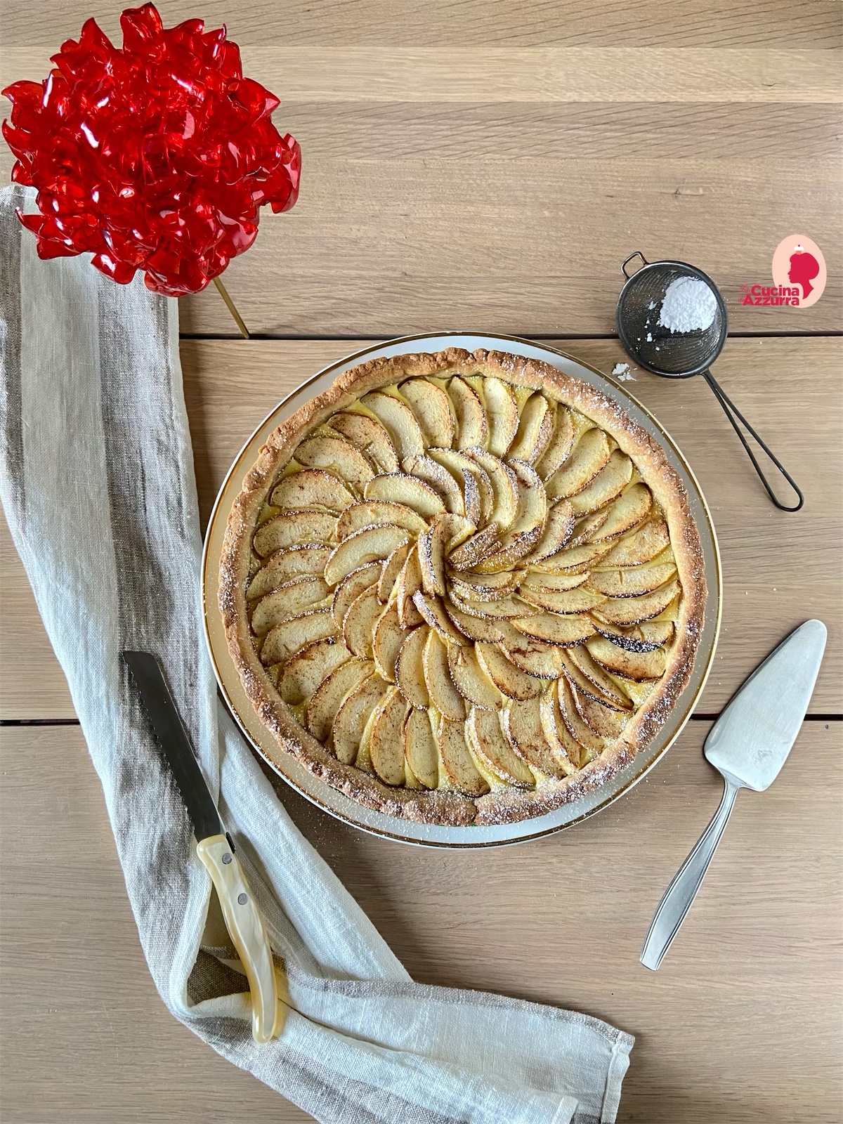 Torta di mele con crema pasticcera