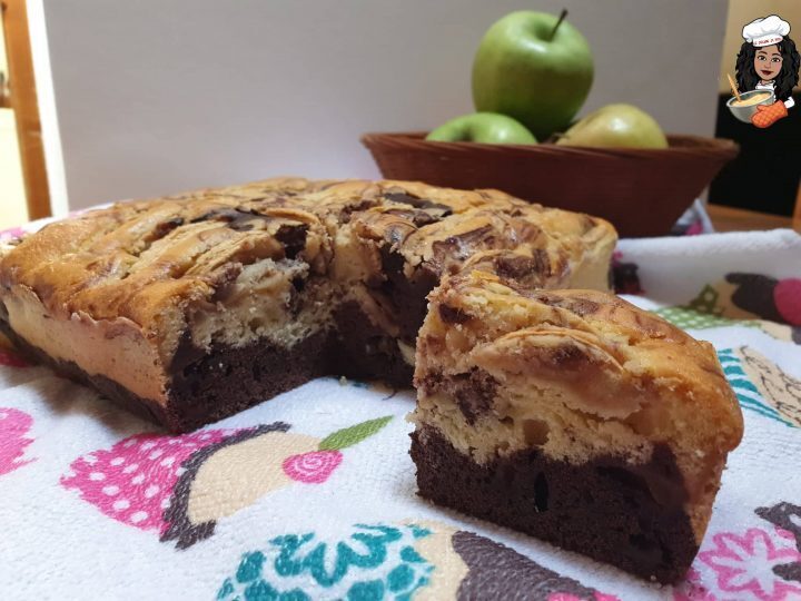 Torta di mele panna e cacao