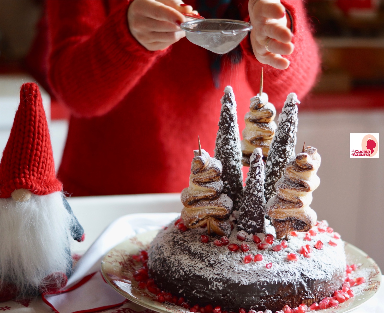 Torta di natale al cioccolato
