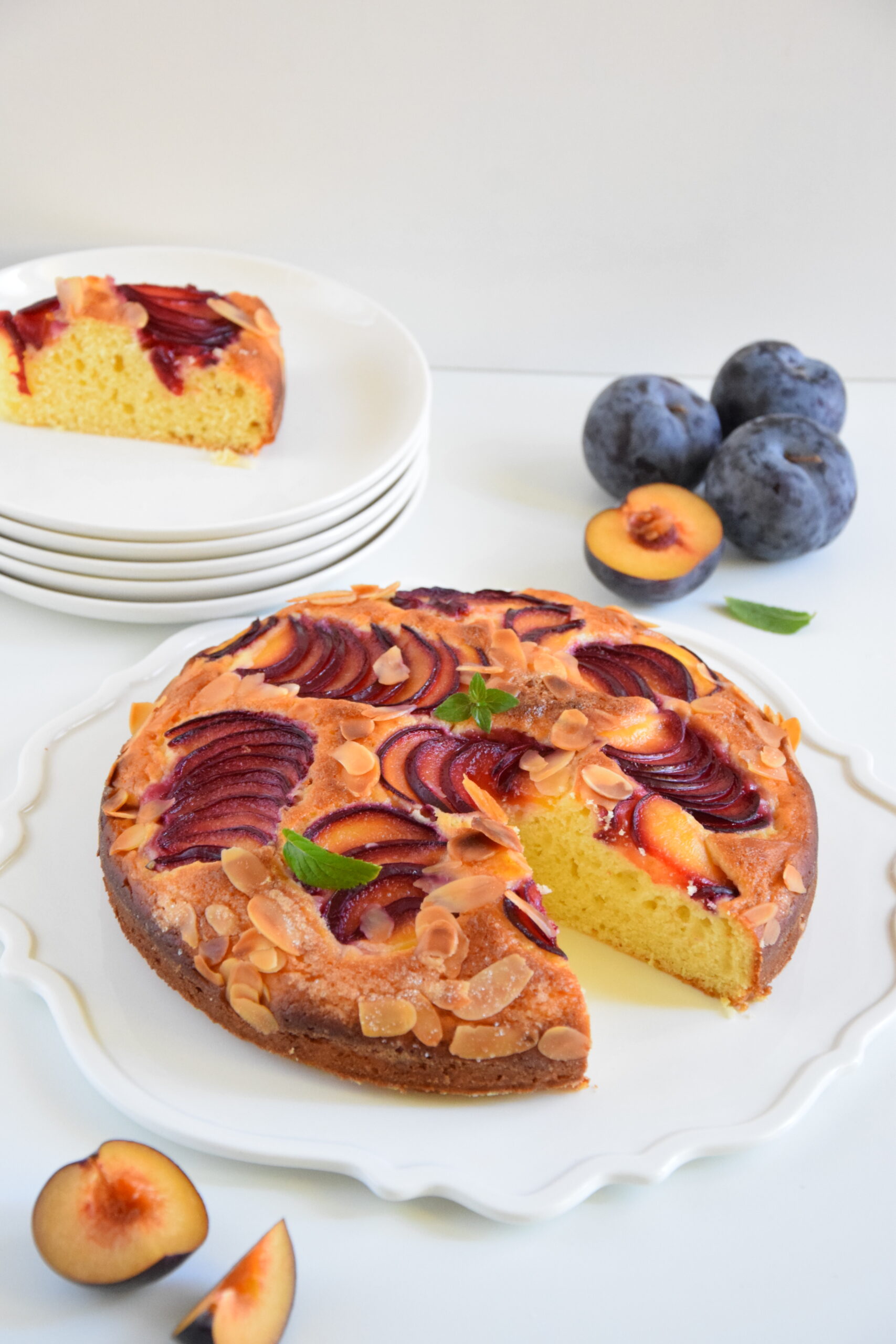 Torta di ricotta e prugne